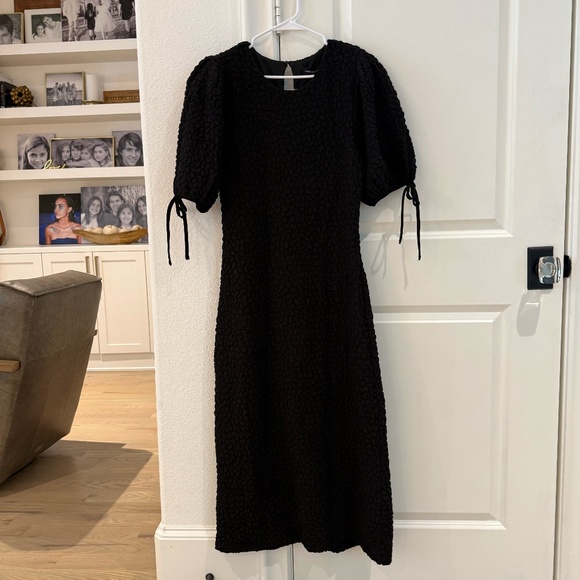 ANTHROPOLOGIE- NWT BLACK ENGLISH FACTORY DRESS- SIZE MEDIUM - Picture 4 of 10